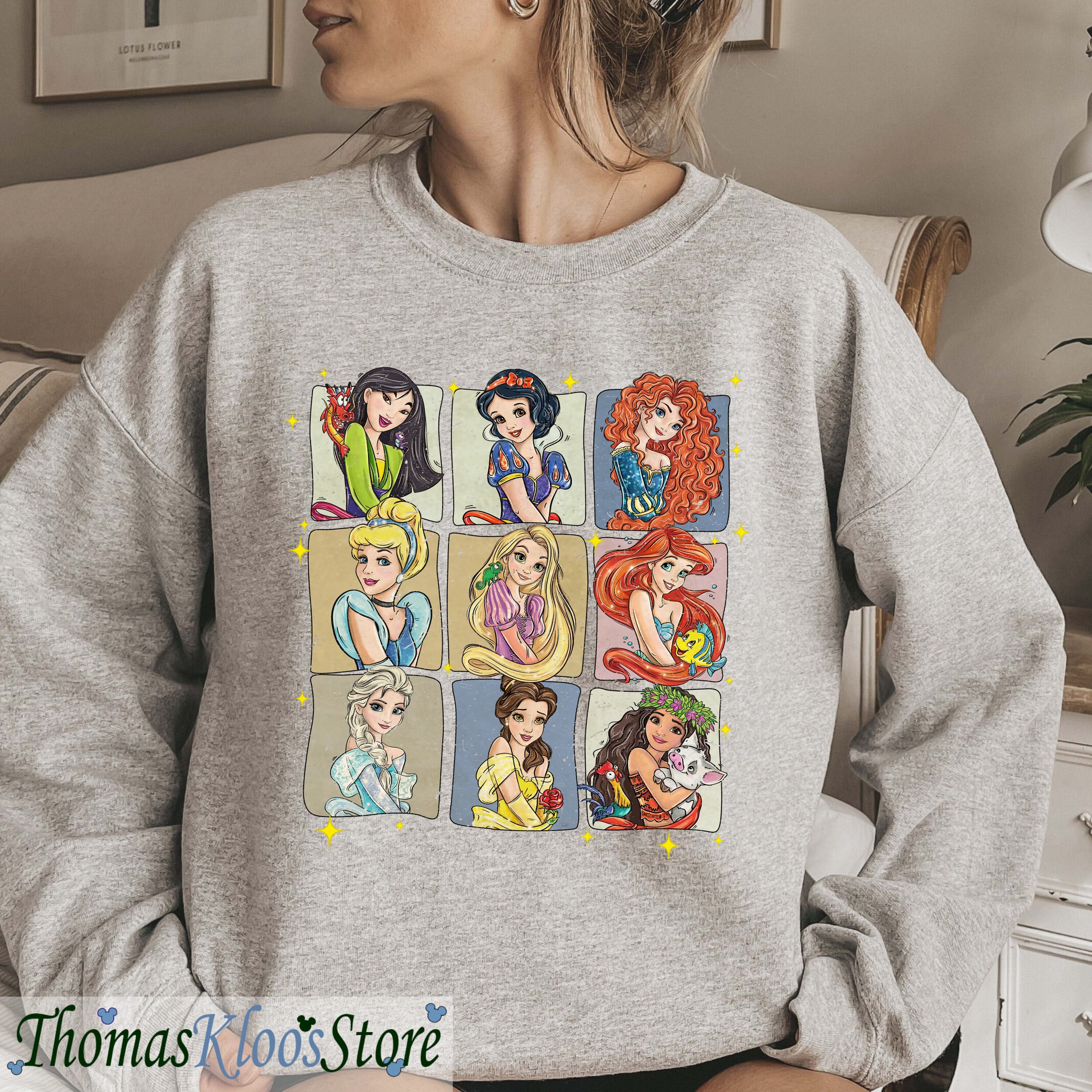 Vintage Disney Princess Sweatshirt Retro Princess Hoodie Etsy