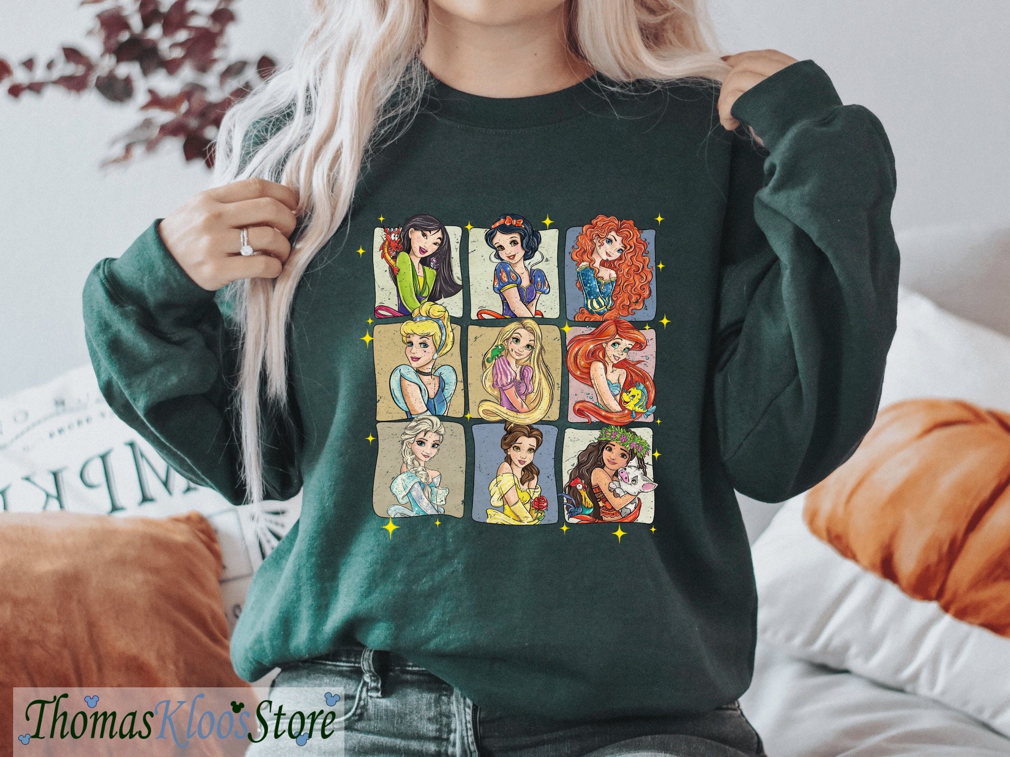 Vintage Disney Princess Sweatshirt Retro Princess Hoodie Etsy