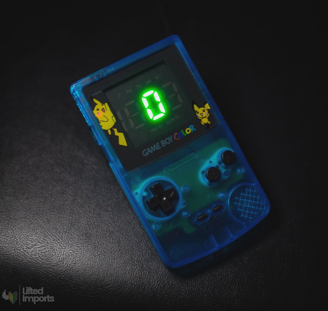 Gameboy Color Speedometer Premium Clear Blue Pokemon Gameboy Color GPS Speedometer (free Shipping ...