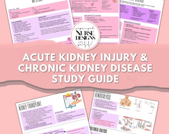 Kidney (AKI & CKD) Nursing School Study Guide (Printable PDF)