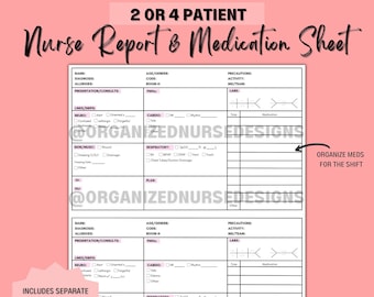 Hoja de informe de enfermería: Hoja de trabajo de cirugía médica, lista de tareas por hora (PDF imprimible)