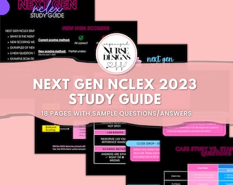 Next Generation NCLEX Study Guide: NGN Sample Questions (PDF)