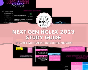 Next Generation NCLEX (NGN) Study Guide with Sample Questions | Nursing School Study Guide | NCLEX Study Guide | Nursing School Bundle