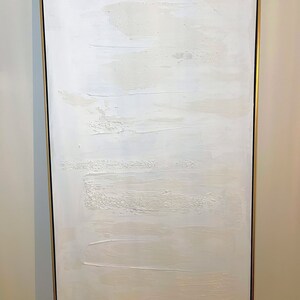 White Textured Canvas Painting, Minimalist Canvas, Textured Canvas Wall Art, Textured Wall Painting
