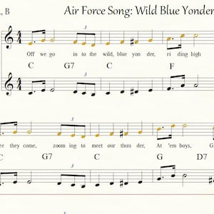 Wild Blue Yonder, Air Force Song: Violin Solo/Duet