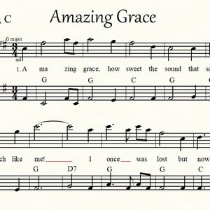 Amazing Grace, for viola solo/duet, and piano accompaniment