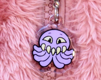 Ultros Zipper Pull - FF6 zipper charm - 1" zipper charm for coat or bag