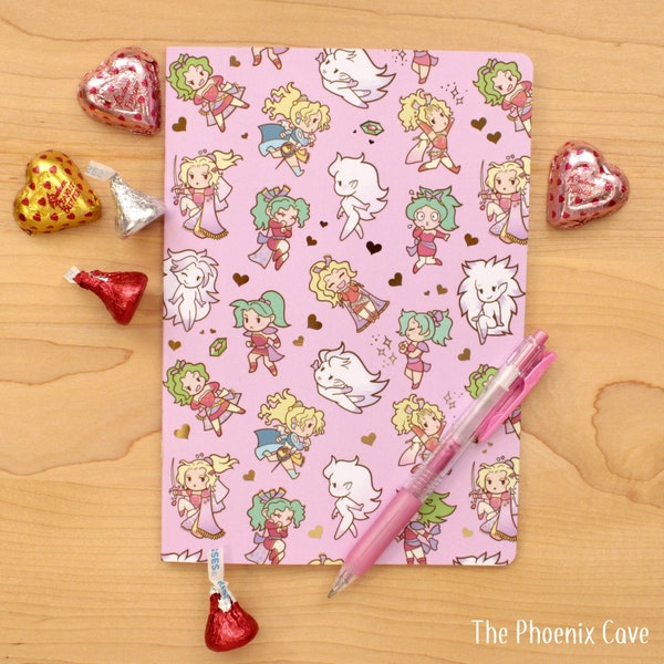Terra notebook - Final Fantasy stationery - FF6 journal - A5 slim notebook with foil accents - gifts for gamer - kawaii pastel stationary