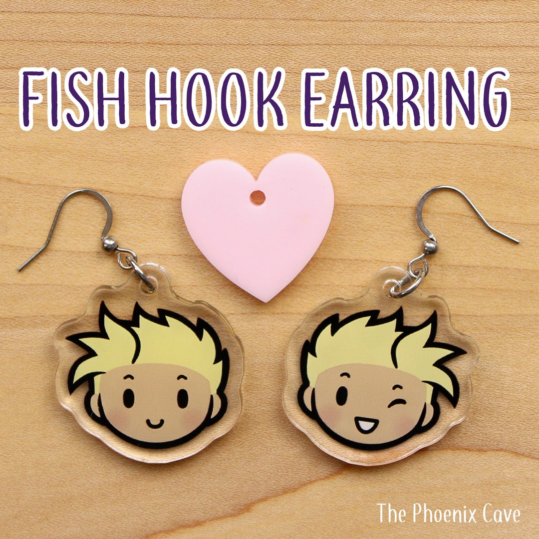 FF6 Sabin Earrings 1.25 Acrylic Charm Earrings Sabin Rene Figaro Final