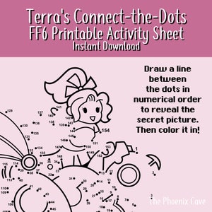 Printable FF6 Activity Sheet Terra's Connect-the-dots Instant Digital ...