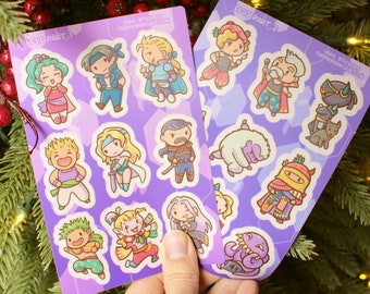 FF6 VINYL stickers  - 4x6" sticker sheet - waterproof vinyl decals