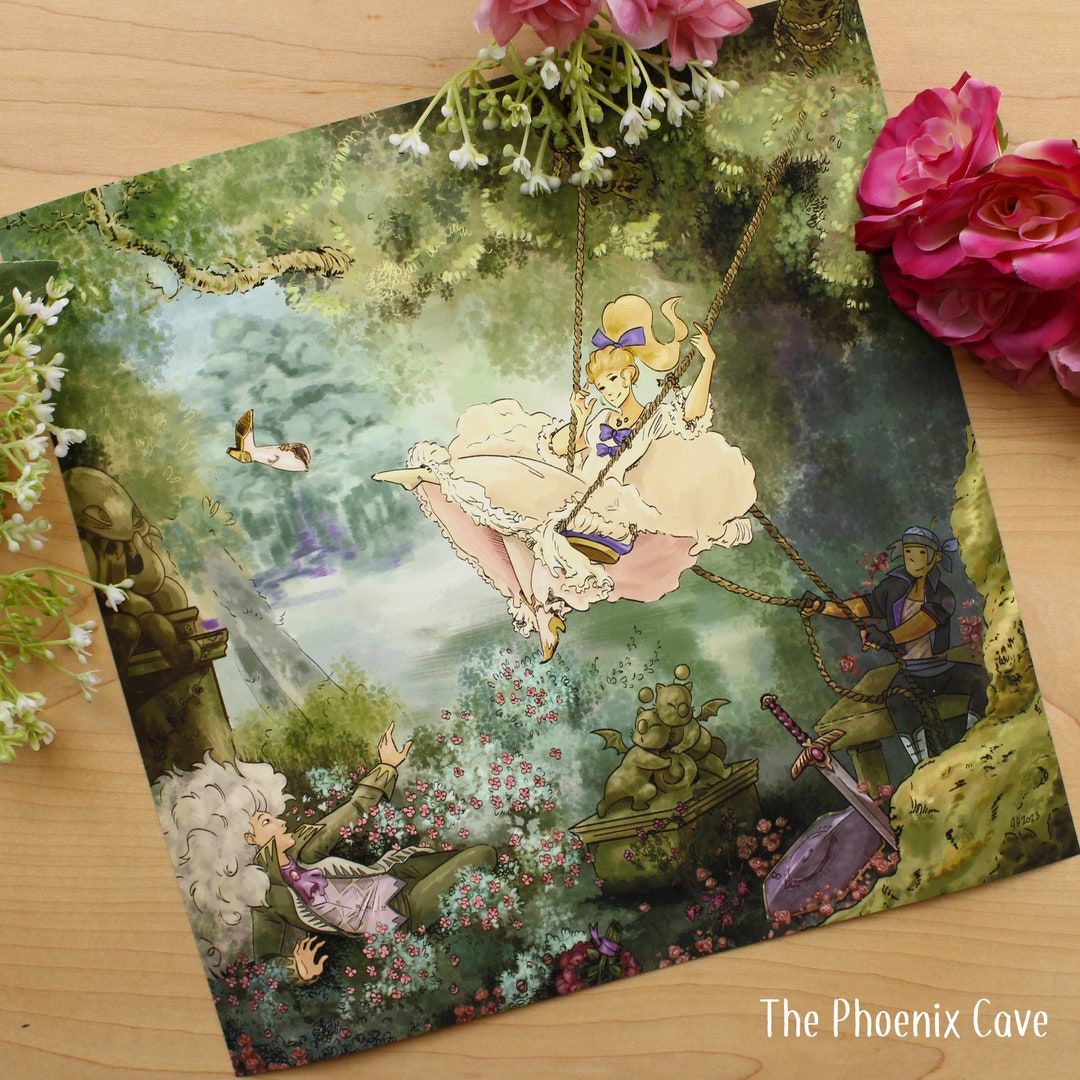 FF6 LARGE Art Print - the Swing (feat. Celes) - 11"x11" - FF6 Final ...