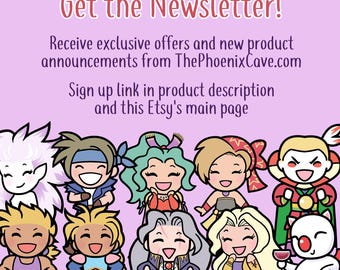 FF4ビニールステッカー 高さ2インチ - 5つのデザイン - かわいい