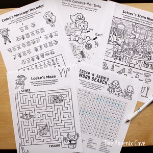 Printable FF6 Activity Sheet - Celes's Message Decoder - Instant ...