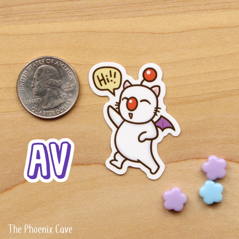 Mog Sticker FF6 Mog 2 Stickers 5 Designs Cute Final Fantasy VI - Etsy