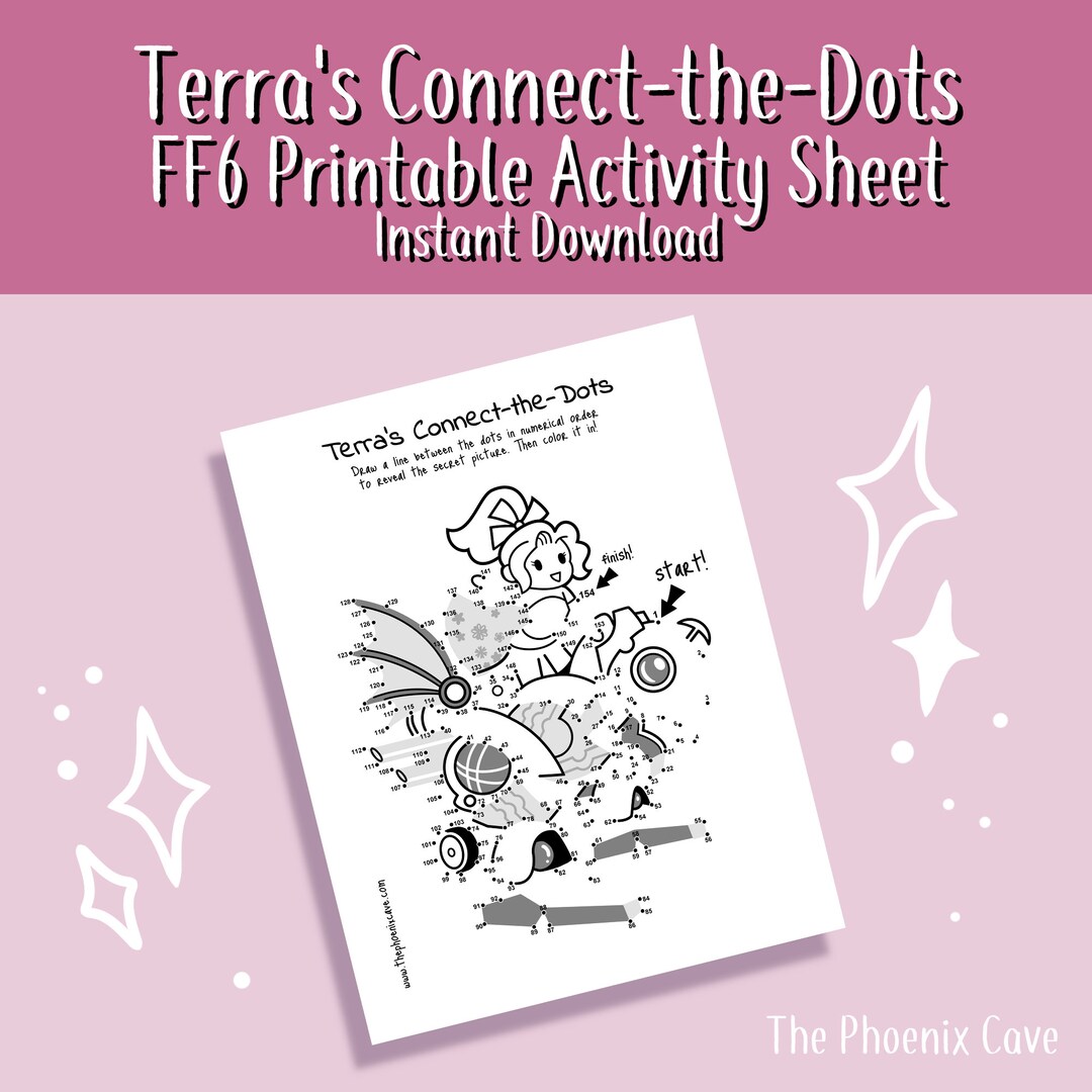 Printable FF6 Activity Sheet -- Terra's Connect-the-dots -- Instant ...