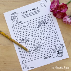 Printable FF6 Activity Sheet - Locke's Maze - Instant Digital Download ...