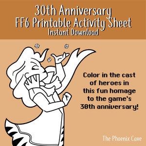 Printable FF6 Activity Sheet - 30th Anniversary Coloring Sheet ...