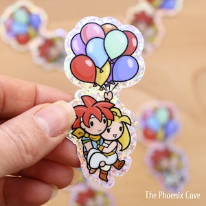 Chrono Trigger - Balloon Ride - Adhesivo de vinilo brillante de 3" - Adhesivos impermeables de videojuegos bonitos - Papelería kawaii - Regalos para jugadores nerd