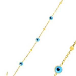 Ashura Jewelry Accessory Sterling Silver Gold Gilded Glass Double-Sided Bracelet, Gift for Mothers day, Birthday, for her