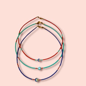 Handmade Baked Sand Bead Charm Necklace