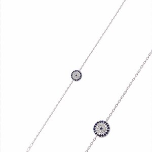 Ashura Jewelry Accessory Sterling Silver Rhodium Evil Eye Bracelet, Valentines Day Gift for Mothers day, Birthday, for her