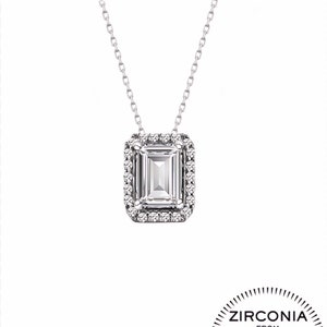 Swarovski Bijoux Accessoire Argent Sterling Diamant Modèle Collier Avec Swarovski Baguette Pierres Cadeau pour la fête des Mères, Anniversaire, pour elle