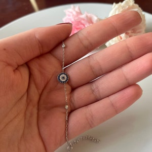 925 Sterling Silver Charm Model Bracelet with Zircon Stone, Bracelet for Women
