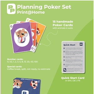 Planification des cartes de poker | Points d'histoire | print@home