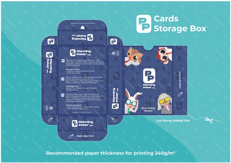 Planning Poker Cards Story Points Printhome Etsy