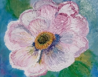 Acrylic painting, Textured Flower
