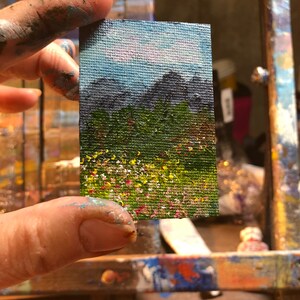 Miniature Hand Painted Acrylic  Painting