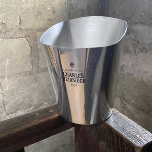 Heidsieck Champagne Bucket, French Vintage ice bucket, wine cooler