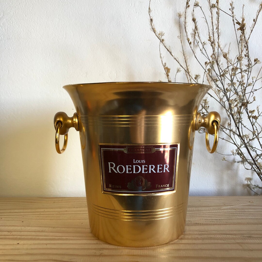 Seau à Champagne Vintage Louis Roederer - Finition Or - Style Art Déco - Occasion