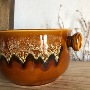 Big French Vintage  Pottery Serving dish with handles , soup pot, soup bowl, salad bowl, ceramic tureen