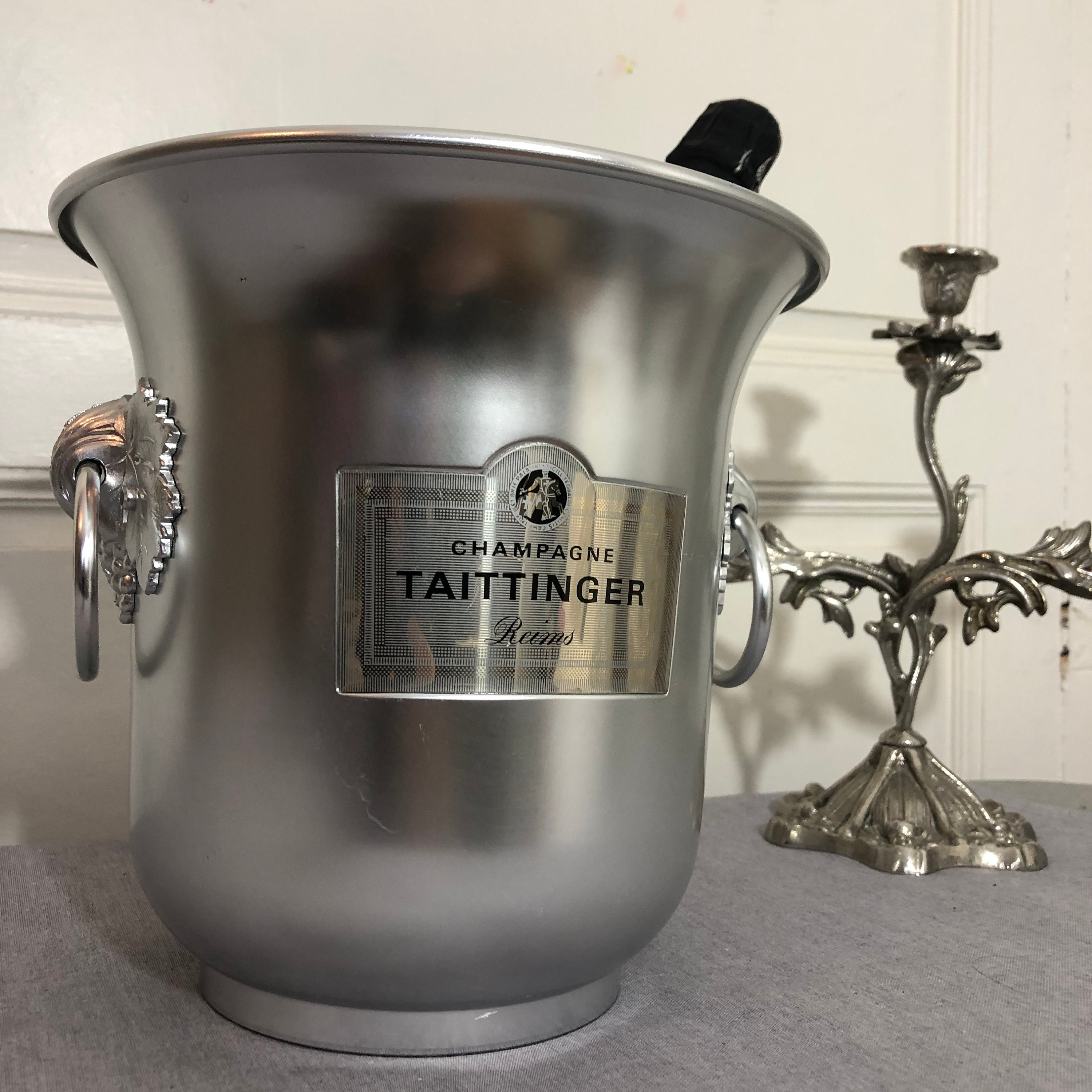 Seau à Champagne Taittinger, Seau Glace Millésimé Français, Refroidisseur Vin