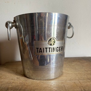 Taittinger Champagne Bucket, French Vintage ice bucket, wine cooler