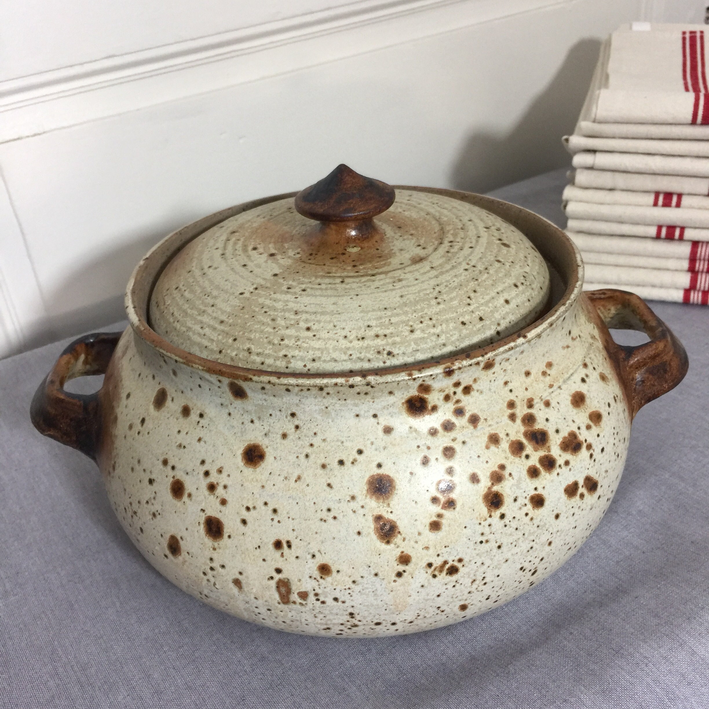 Français Vintage Pottery Soupiere , Pot à Soupe, Bol Saladier, Céramique