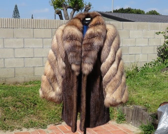 Custom Made Vintage Fur Coat- Women's XL