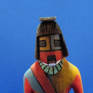 Vintage Kachina- &quot;Tuma-uyi&quot; White Chin Kachina carved by R. David (Randy David)