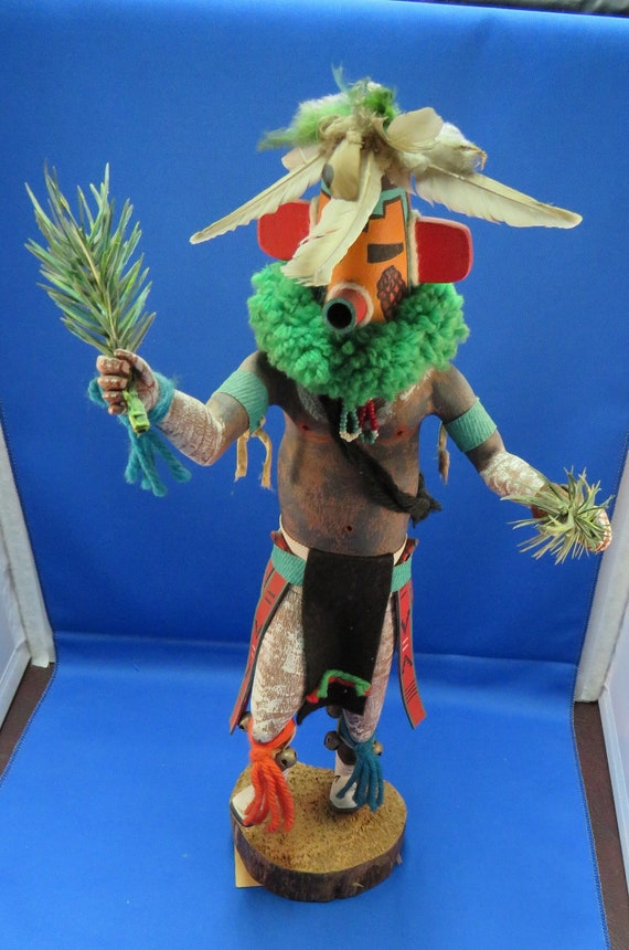 Vintage Kachina- Ka'e Corn Dancer Kachina Carved by Tom Colleteta