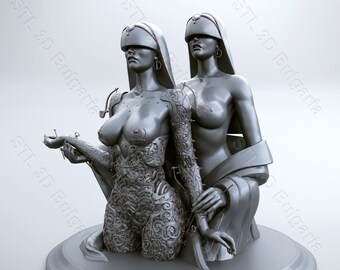 Naked Woman STL Model, 3D Printer Figure File