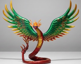 3D Winged Chinese Dragon Model: STL File for 3D Printing
