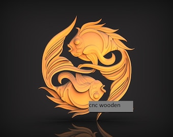 3D Fish Model STL File: Printer Figure (Digital Download)