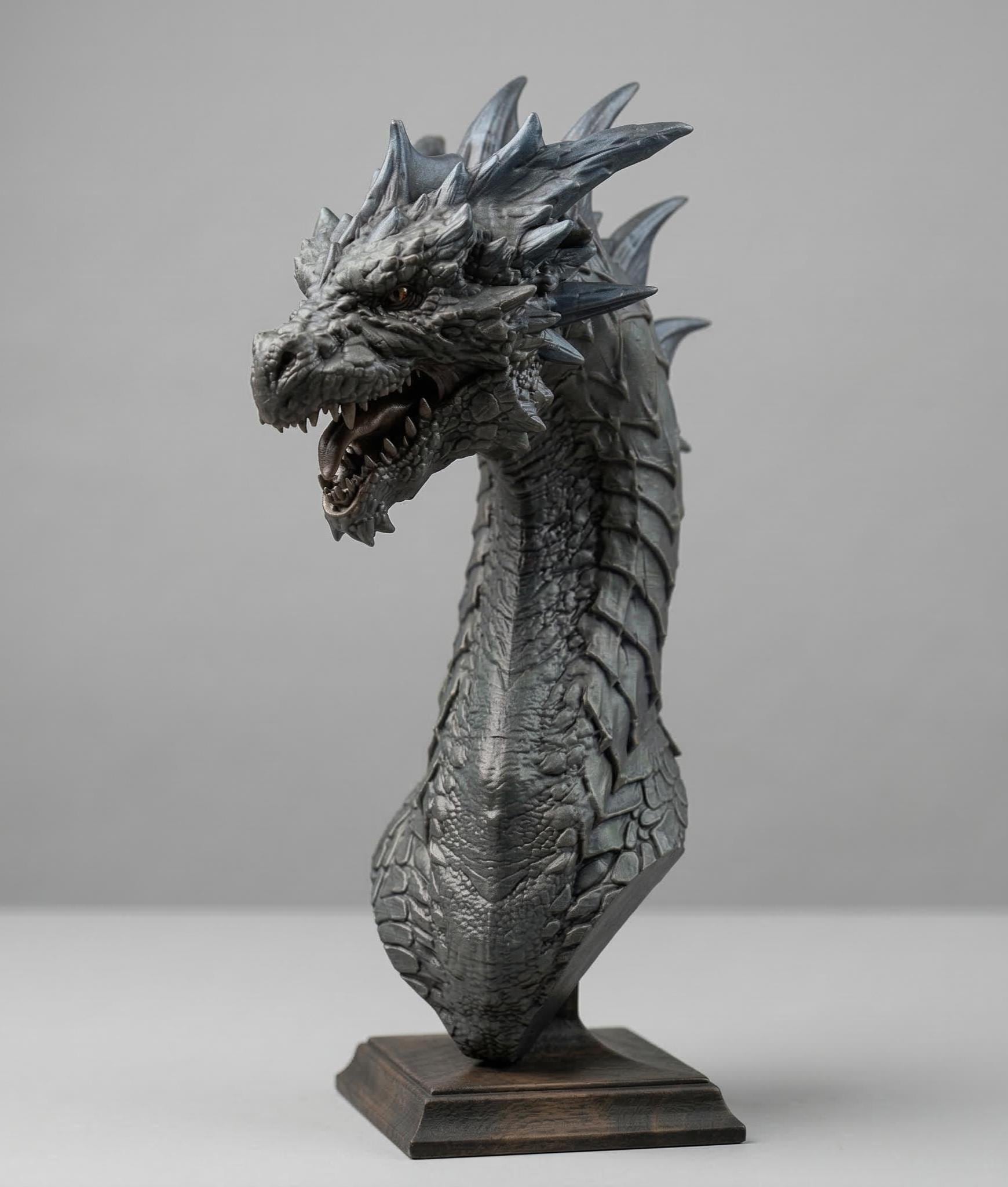 High Detail Dragon Bust 3D STL File | Fantasy Tabletop Figure (digital ...