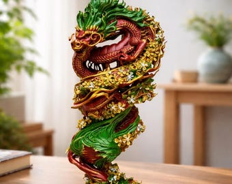 High Detail Chinese Dragon STL | Asian Dragon 3D Printable Figurine (Digital Download)