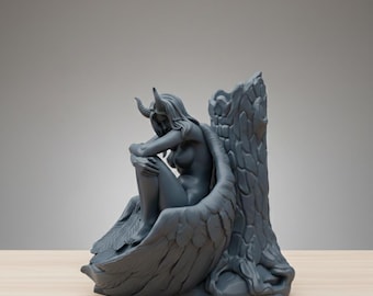 Winged Demon STL Model, 3D Printer Figure (Digital Download)