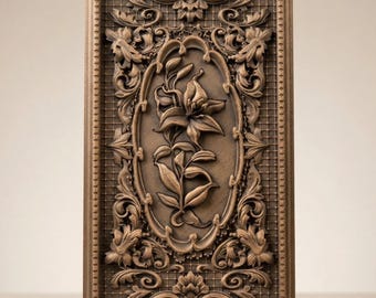 3D Flower Relief STL Model: CNC Router Artcam File