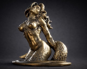 Mermaid Woman STL Model: 3D Printer File