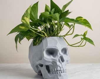 3D Skull Vase STL Model: 3D Printer File